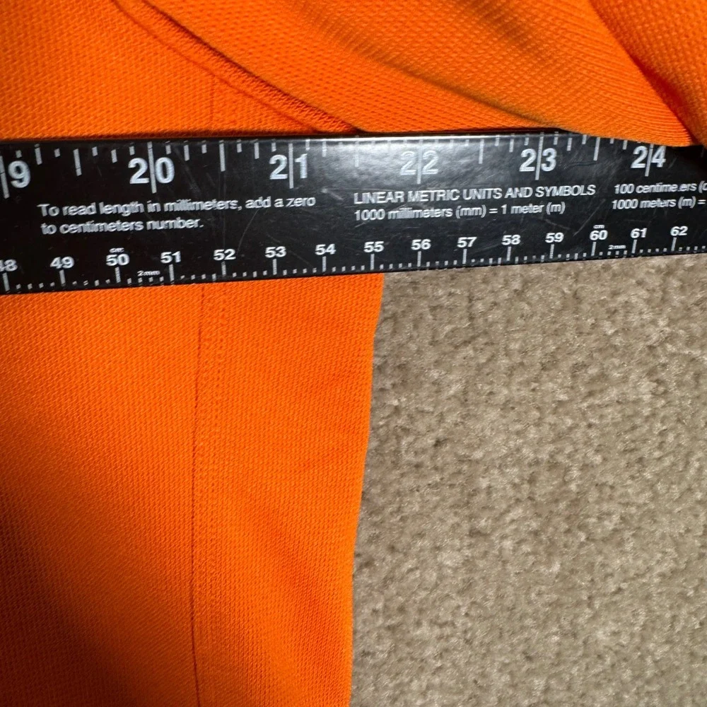 Nike‎ Golf Polo Shirt Mens Large Orange Short Sleeve Nike FIT DRY Swoosh Logo